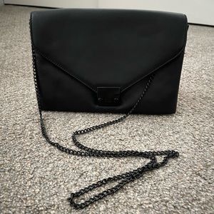 Loeffler Randall Leather Chain Clutch handbag